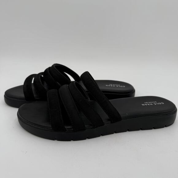 Cole Haan Zero Grand Black Multi Strap Sandals Size 10.5 - Picture 4 of 7